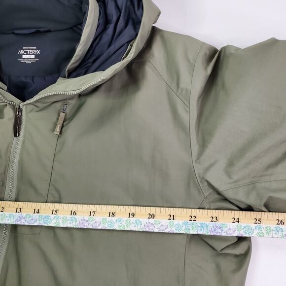 Arc'Teryx Khuno Parka Jacket Goretex Coreloft Green Large Windstopper - Picture 15 of 16